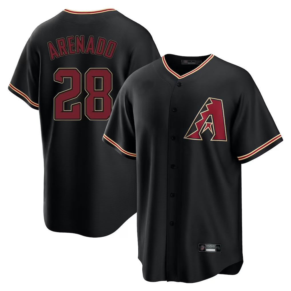Arizona Diamondbacks #28 Nolan Arenado Player Black AmberGomez Limited Home Stitched Jerseys