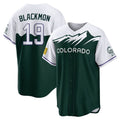 Colorado Rockies #19 Charlie Blackmon Player Green AmberGomez City Connect Home Game Stitched Jerseys