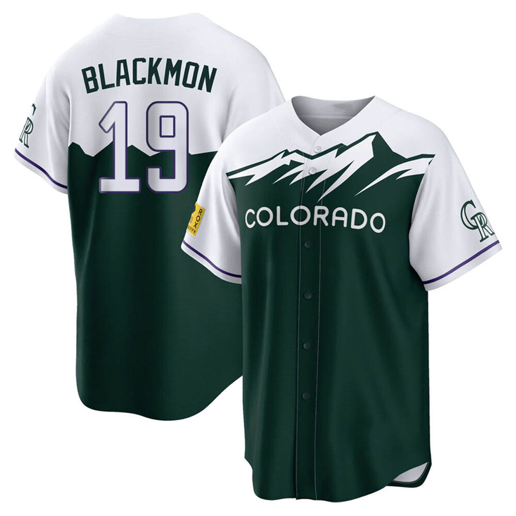 Colorado Rockies #19 Charlie Blackmon Player Green AmberGomez City Connect Home Game Stitched Jerseys
