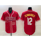 Philadelphia Phillies #12 Kyle Schwarber Red AmberGomez 2024 City Connect Limited Stitched Jerseys
