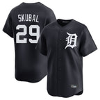 Detroit Tigers #29 Tarik Skubal Player Navy AmberGomez Home Limited Game Stitched Jerseys