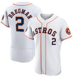 Houston Astros #2 Alex Bregman White AmberGomez 2022 World Series Flex Base Stitched Jersey