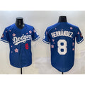 Los Angeles Dodgers #8 Enrique Hernandez Royal AmberGomez 2025 Tokyo Series Limited Stitched Jersey