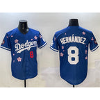 Los Angeles Dodgers #8 Enrique Hernandez Royal AmberGomez 2025 Tokyo Series Limited Stitched Jersey