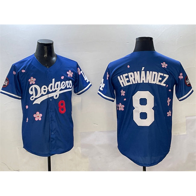 Los Angeles Dodgers #8 Enrique Hernandez Royal AmberGomez 2025 Tokyo Series Limited Stitched Jersey