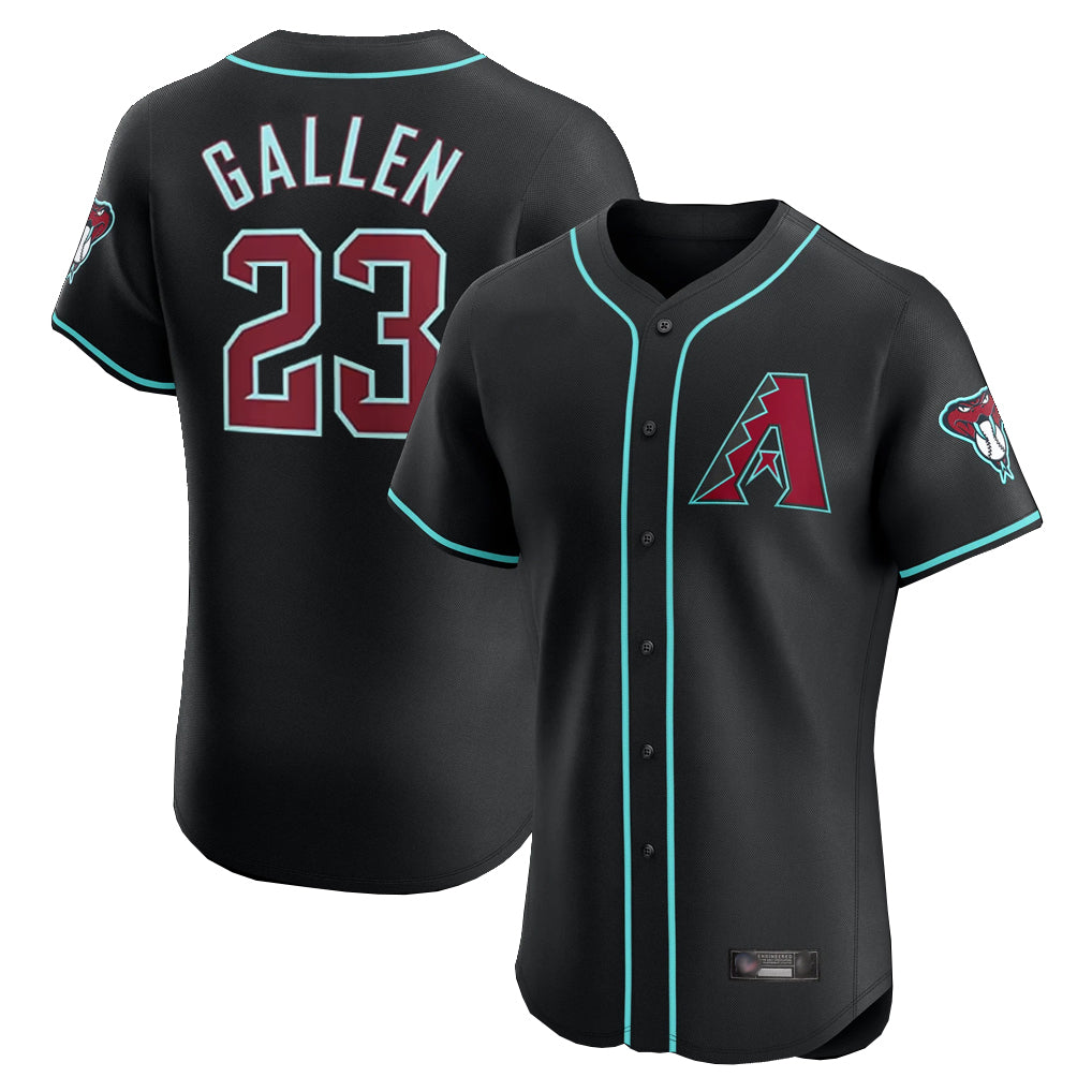 Arizona Diamondbacks #23 Zac Gallen Player Black AmberGomez Limited Elite Home Game Stitched Jerseys