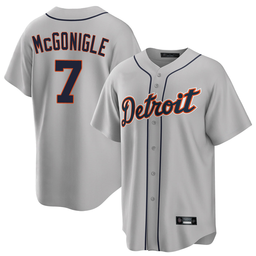 Detroit Tigers #7 Kevin McGonigle Player Gray AmberGomez Home Game Stitched Jerseys