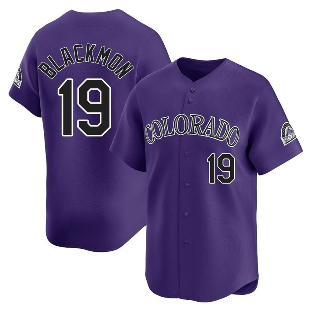 Colorado Rockies #19 Charlie Blackmon Player Purple AmberGomez Limited Home Stitched Jerseys