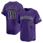 Colorado Rockies #19 Charlie Blackmon Player Purple AmberGomez Limited Home Stitched Jerseys