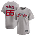Boston Red Sox #55 Ranger Suarez Player Gray AmberGomez Road Limited Home Game Stitched Jerseys1
