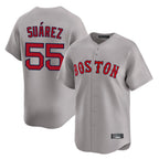 Boston Red Sox #55 Ranger Suarez Player Gray AmberGomez Road Limited Home Game Stitched Jerseys1