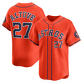 Houston Astros #27 Jose Altuve Orange AmberGomez Alternate Limited Player Jersey