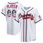 Custom Atlanta Braves 2026 All-Star Edition Stars & Stripes White AmberGomez Stadium Pick-A-Player Jersey