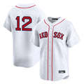 Boston Red Sox #12 Connor Wong Player White AmberGomez Limited Home Game Stitched Jerseys1