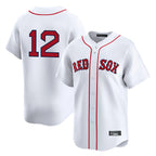 Boston Red Sox #12 Connor Wong Player White AmberGomez Limited Home Game Stitched Jerseys1