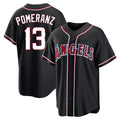 Los Angeles Angels #13 Drew Pomeranz Player Black AmberGomez Fashion Out Home Game Stitched Jerseys
