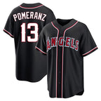 Los Angeles Angels #13 Drew Pomeranz Player Black AmberGomez Fashion Out Home Game Stitched Jerseys