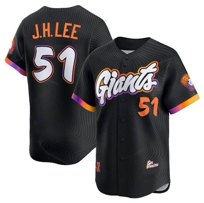 San Francisco Giants #51 Jung Hoo Lee Black AmberGomez Anthracite 2025 City Connect Limited Stitched Jersey