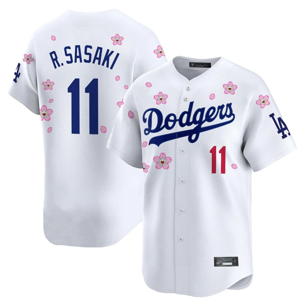 Los Angeles Dodgers #11 Roki Sasaki Player White AmberGomez Tokyo Series Vapor Premier Limited Stitched Jerseys