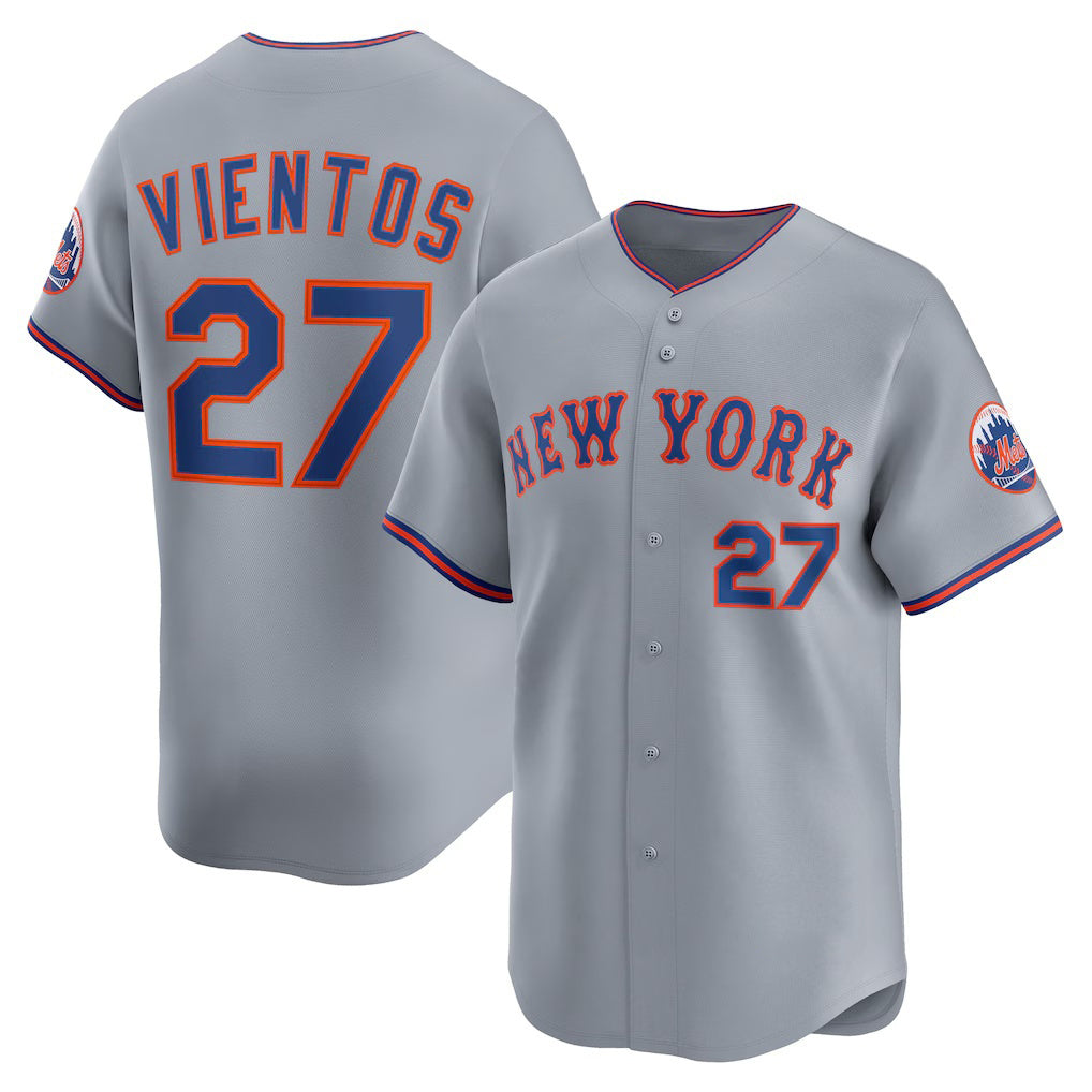 New York Mets #27 Mark Vientos Gray AmberGomez All-Star Limited Jersey