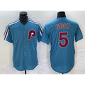 Philadelphia Phillies #5 Bryson Stott Blue AmberGomez Cool Base Stitched Jersey