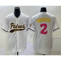 San Diego Padres #2 Xander Bogaerts White AmberGomez NEW 2023 City Connect Cool Base Stitched Jersey