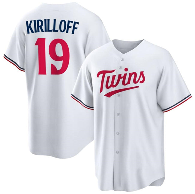 Minnesota Twins #19 Alex Kirilloff White AmberGomez Cool Base Stitched Jerseys