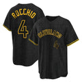 Cleveland Guardians #4 Brayan Rocchio Player Black AmberGomez Snake Skin City Home Game Stitched Jerseys