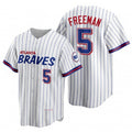 Atlanta Braves #5 Freddie Freeman White AmberGomez 2021 City Connect Stitched Jersey