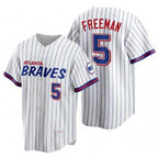Atlanta Braves #5 Freddie Freeman White AmberGomez 2021 City Connect Stitched Jersey