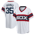 Chicago White Sox #35 Frank Thomas White AmberGomez Home Cooperstown Collection Player Jersey
