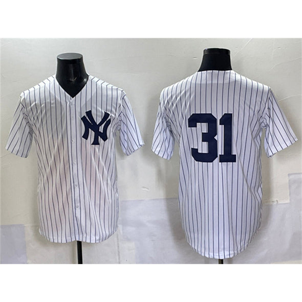 New York Yankees #31 Ichiro Suzuki White AmberGomez Cool Base Limited Stitched Jersey