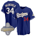 Los Angeles Dodgers #34 Fernando Valenzuela Royal AmberGomez 2026 Alternate Gold Collection Stadium Stitched Jersey