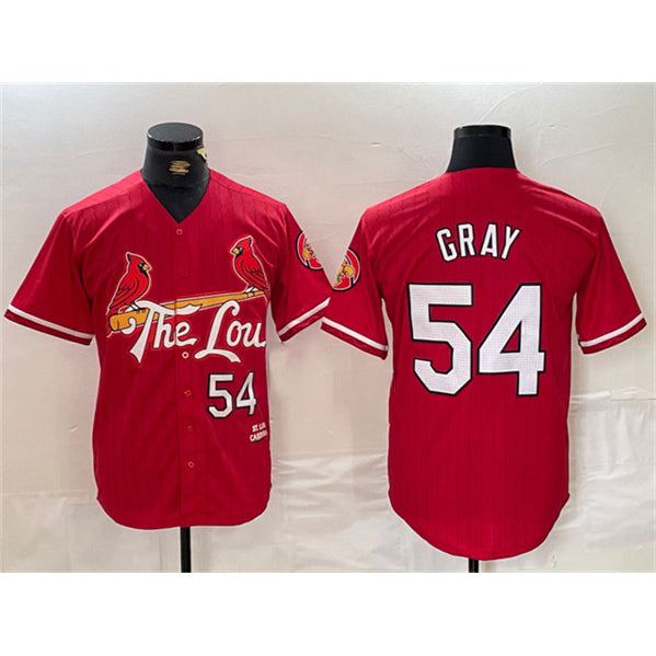 St. Louis Cardinals #54 Sonny Gray Red AmberGomez 2024 City Connect Stitched Jersey