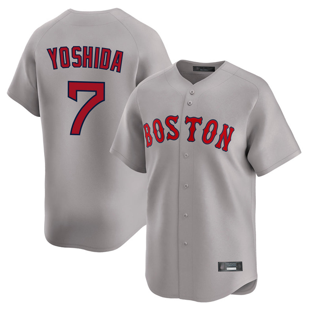 Boston Red Sox #7 Masataka Yoshida Player Gray AmberGomez Road Limited Home Game Stitched Jerseys1