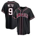 Los Angeles Angels #9 Zach Neto Player Black AmberGomez Fashion Out Home Game Stitched Jerseys