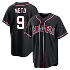 Los Angeles Angels #9 Zach Neto Player Black AmberGomez Fashion Out Home Game Stitched Jerseys