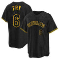 Cleveland Guardians #6 David Fry Player Black AmberGomez Snake Skin City Home Game Stitched Jerseys