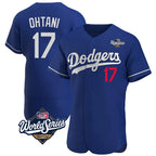 Los Angeles Dodgers #17 Shohei Ohtani Player Royal AmberGomez World Series Limited Elite Home Stitched Jerseys