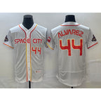 Houston Astros #44 Yordan Alvarez Number White AmberGomez 2023 City Connect Flex Base Stitched Jersey 2