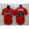 Atlanta Braves #44 Hank Aaron Red AmberGomez Game Jerseys