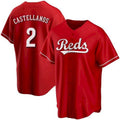 Cincinnati Reds #2 Nick Castellanos Red AmberGomez 2021 Replica Alternate Jersey