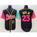 San Diego Padres #23 Fernando Tatis Jr Number Black AmberGomez NEW 2023 City Connect Cool Base Stitched Jersey