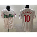 Philadelphia Phillies #10 J.T. Realmuto White AmberGomez Phanatic Cool Base Stitched Jersey