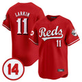 Cincinnati Reds #11 Barry Larkin Player Red AmberGomez Vapor Premier Limited Home Stitched Jerseys
