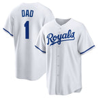 Kansas City Royals #1 Dad White AmberGomez Home Replica Jersey