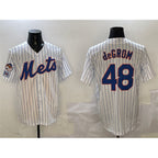 New York Mets #48 Jacob DeGrom White AmberGomez 2025 Spring Training Cool Base Stitched Jersey