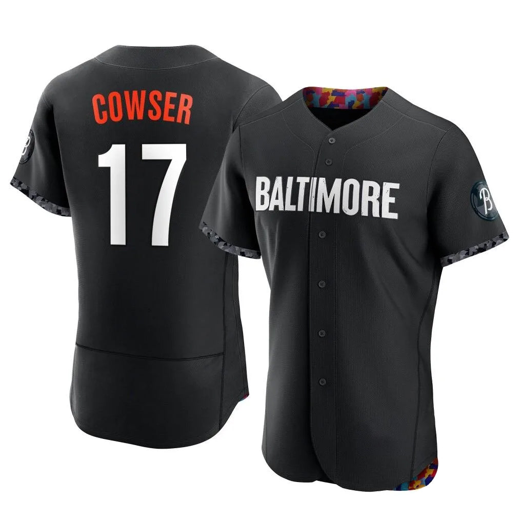 Baltimore Orioles #17 Colton Cowser Player Black AmberGomez City Connect Limited Elite Home Game Stitched Jerseys