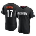 Baltimore Orioles #17 Colton Cowser Player Black AmberGomez City Connect Limited Elite Home Game Stitched Jerseys