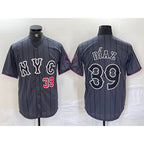 New York Mets #39 Edwin Diaz Gray AmberGomez 2024 City Connect Cool Base Jerseys